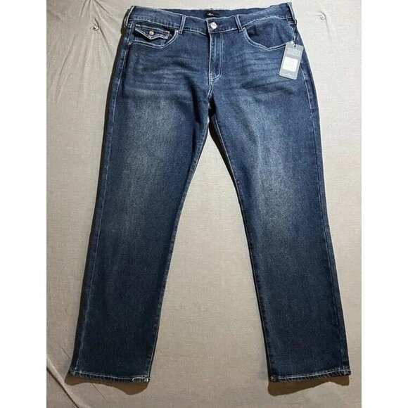 True Religion‎ Geno Relaxed Slim Fit Jeans Men's 38X32 Blue Denim Flap Pocketed.
